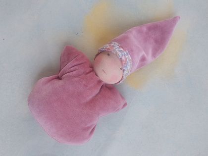 Pink Velour Waldorf Pouch Doll 